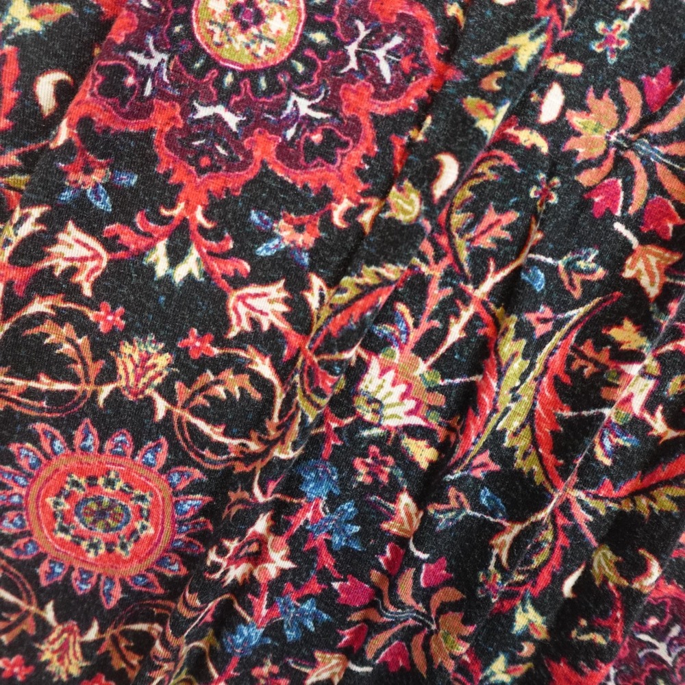 J Jill Dress Women Extra Large Red Floral Mandala Paisley Long Sleeve Knit - Picture 2 of 11